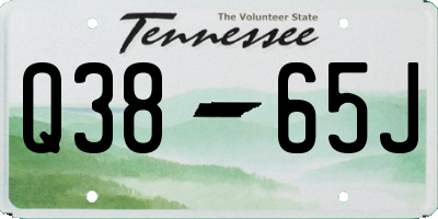 TN license plate Q3865J
