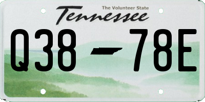 TN license plate Q3878E