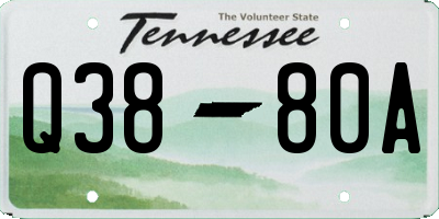 TN license plate Q3880A