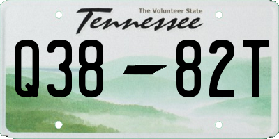 TN license plate Q3882T