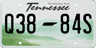 TN license plate Q3884S