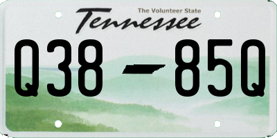 TN license plate Q3885Q