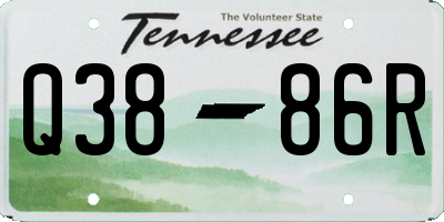TN license plate Q3886R