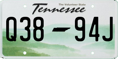 TN license plate Q3894J