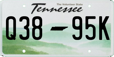 TN license plate Q3895K