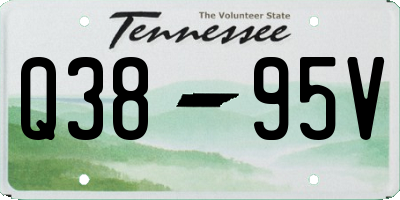 TN license plate Q3895V
