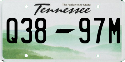 TN license plate Q3897M