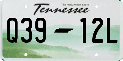 TN license plate Q3912L