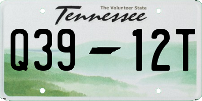 TN license plate Q3912T