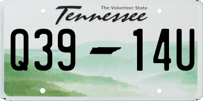 TN license plate Q3914U