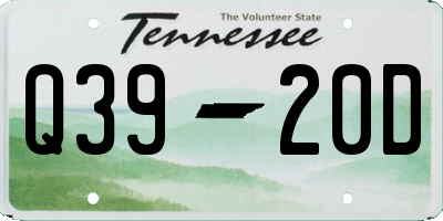 TN license plate Q3920D