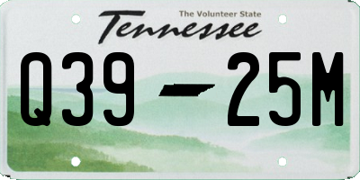 TN license plate Q3925M