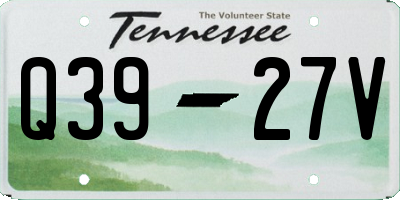 TN license plate Q3927V