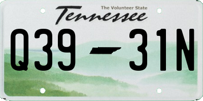 TN license plate Q3931N