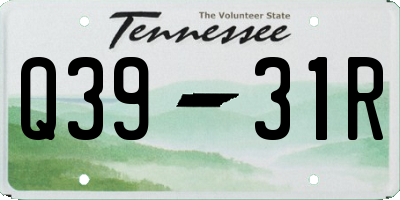TN license plate Q3931R