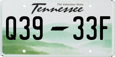 TN license plate Q3933F