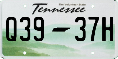TN license plate Q3937H