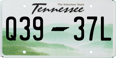 TN license plate Q3937L