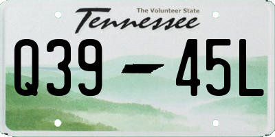 TN license plate Q3945L