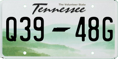 TN license plate Q3948G