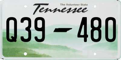 TN license plate Q3948O