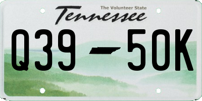 TN license plate Q3950K