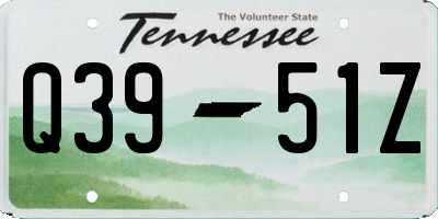 TN license plate Q3951Z