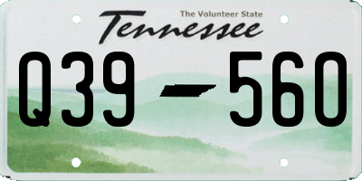TN license plate Q3956O