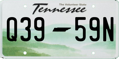 TN license plate Q3959N