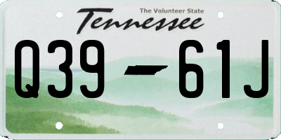 TN license plate Q3961J