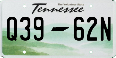 TN license plate Q3962N