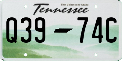 TN license plate Q3974C