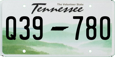 TN license plate Q3978O