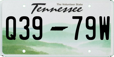 TN license plate Q3979W