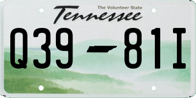 TN license plate Q3981I