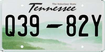 TN license plate Q3982Y