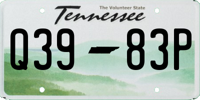 TN license plate Q3983P
