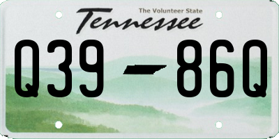 TN license plate Q3986Q