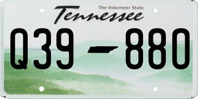TN license plate Q3988O