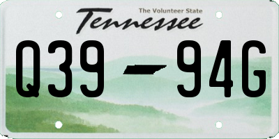 TN license plate Q3994G