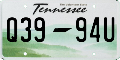 TN license plate Q3994U