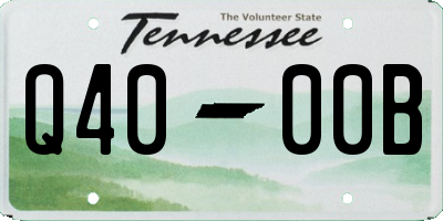 TN license plate Q4000B
