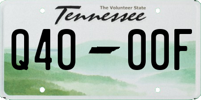 TN license plate Q4000F