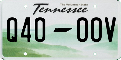 TN license plate Q4000V