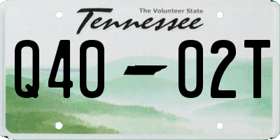 TN license plate Q4002T