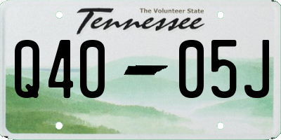 TN license plate Q4005J