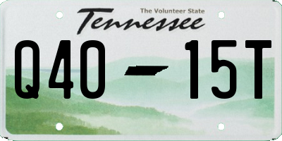 TN license plate Q4015T