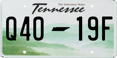TN license plate Q4019F
