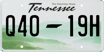 TN license plate Q4019H