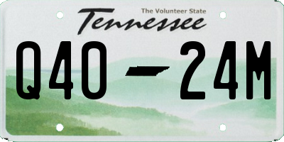 TN license plate Q4024M